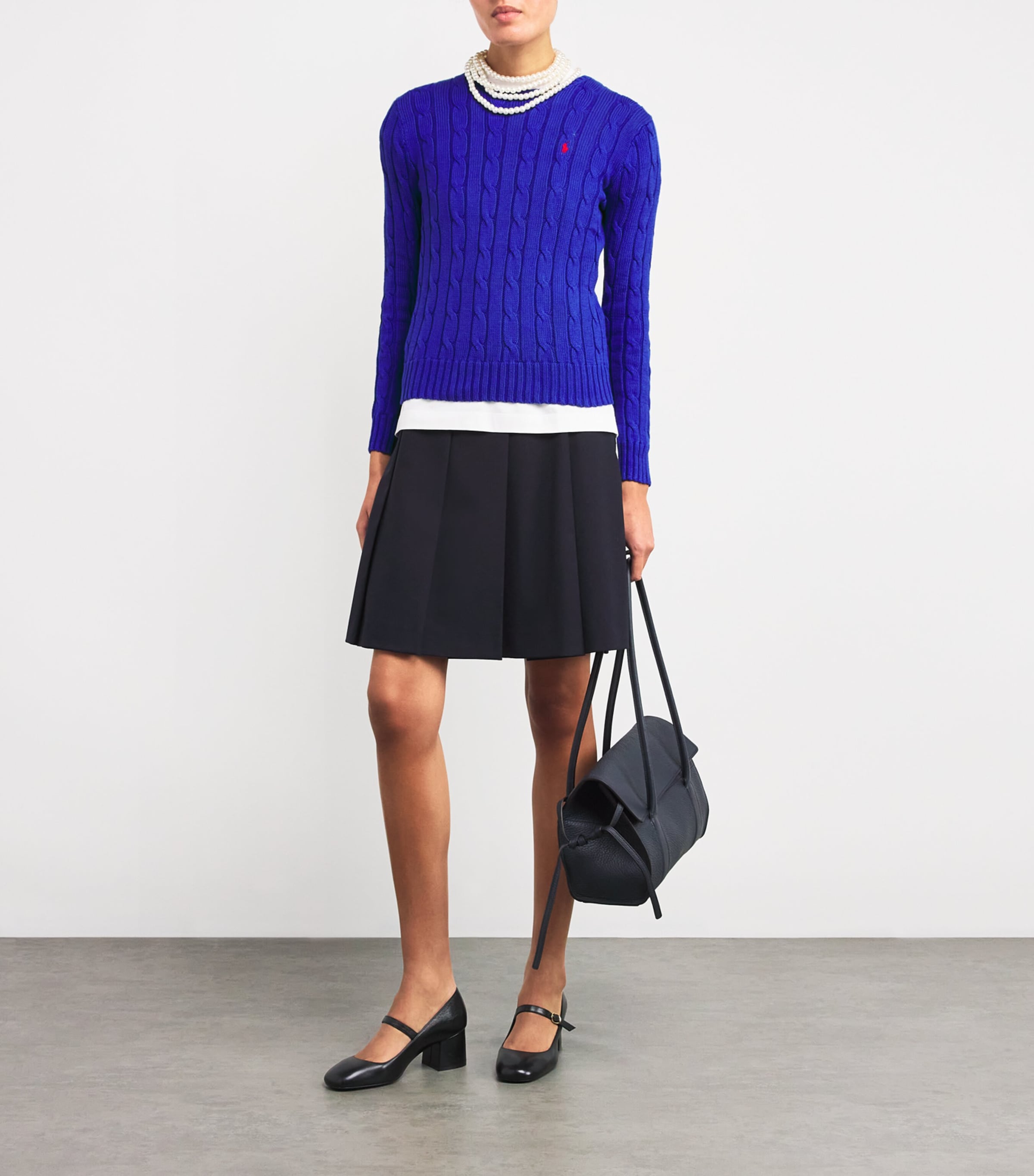 Polo Ralph Lauren Blue Cable-Knit Julianna Sweater