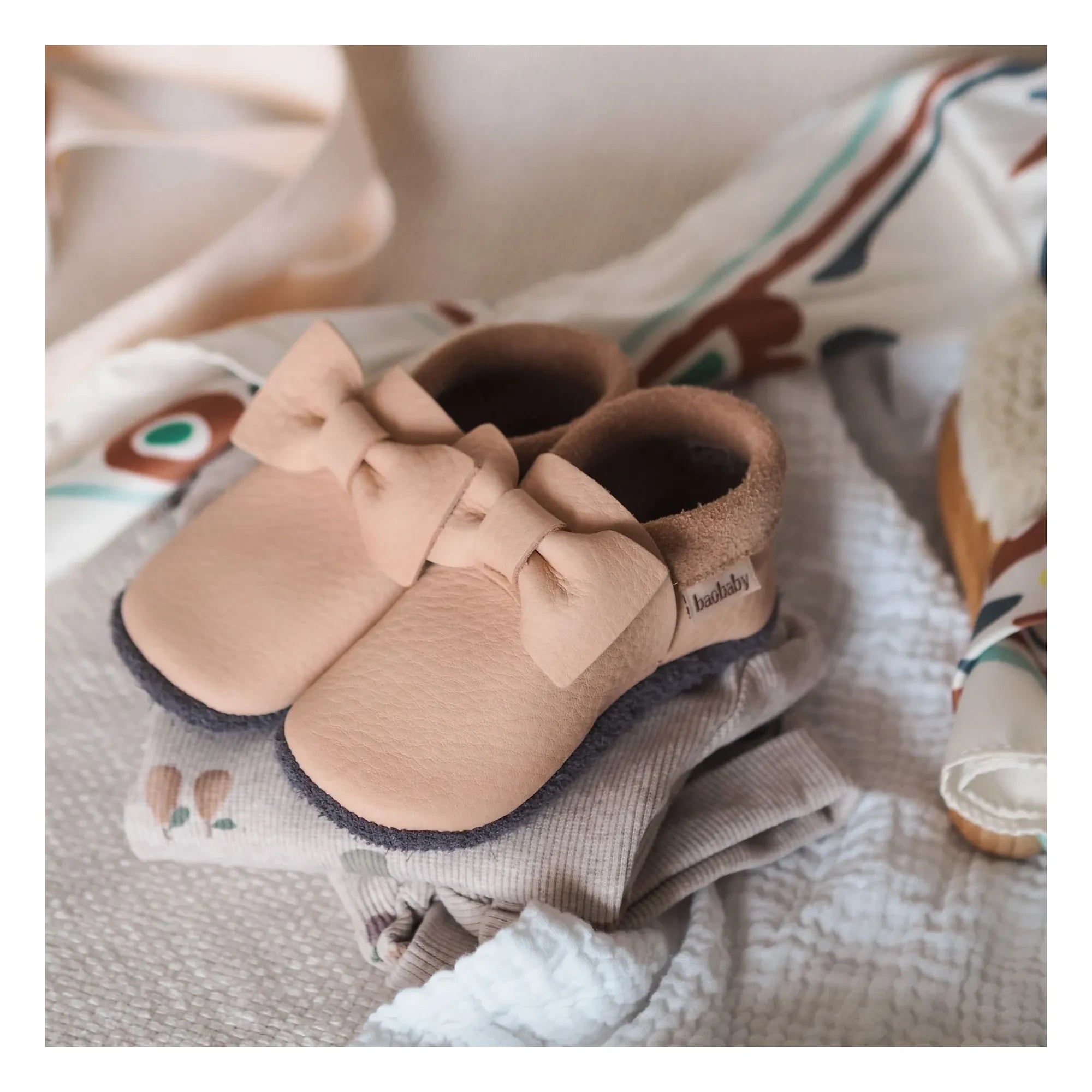 Baobaby - Knot Slippers | Beige pink