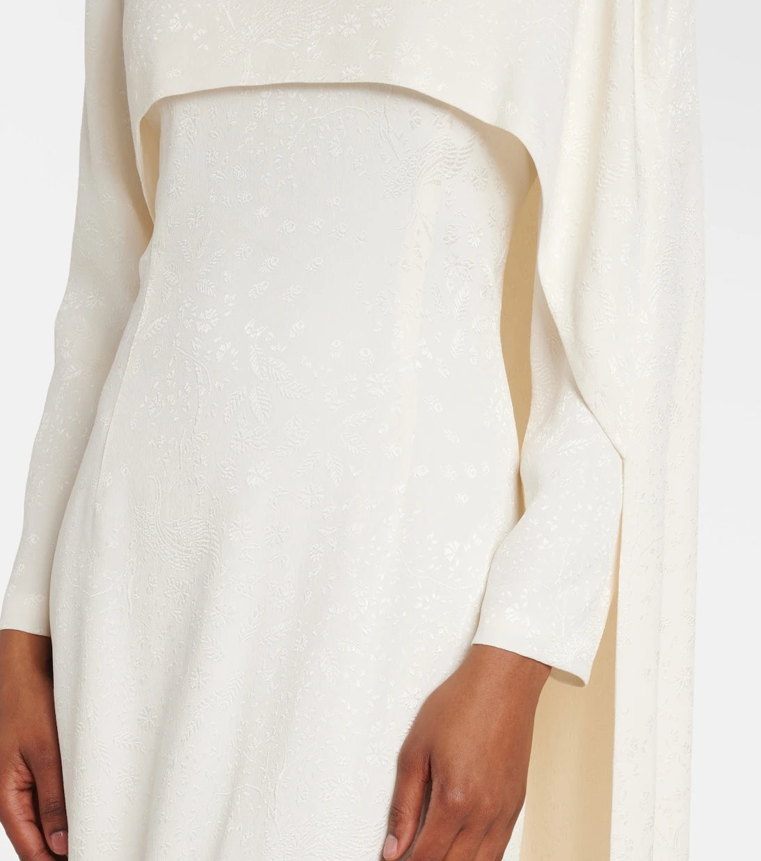 Markarian - Felice caped jacquard midi dress