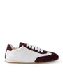 Prada Neutral Nappa Leather and Suede Sneakers