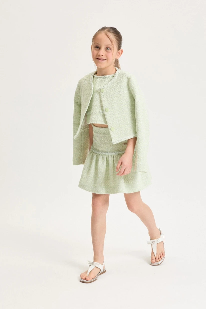Monnalisa - Bon Ton cotton-blend bouclé jacket