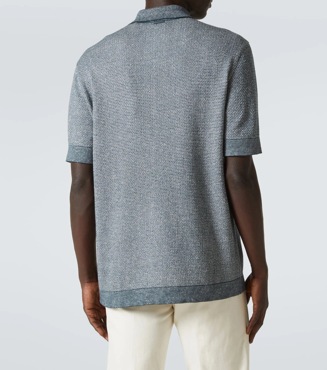 Zegna - Cotton, linen, and silk polo shirt