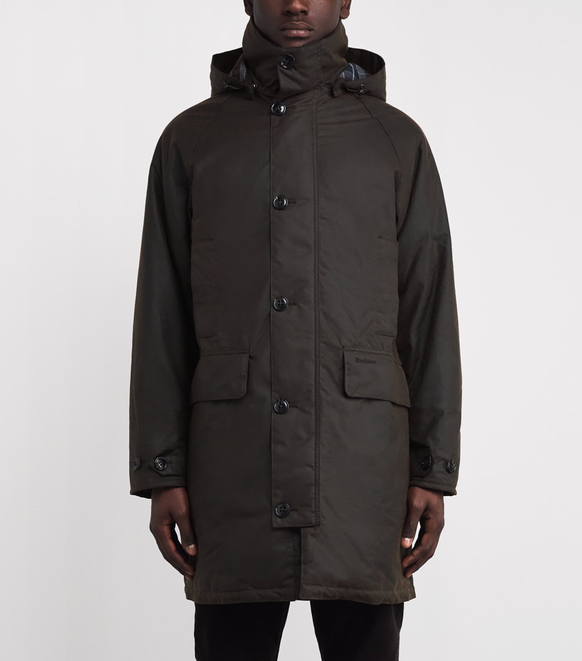 Barbour Brown Waxed Water-Resistant Beaudale Trench Coat