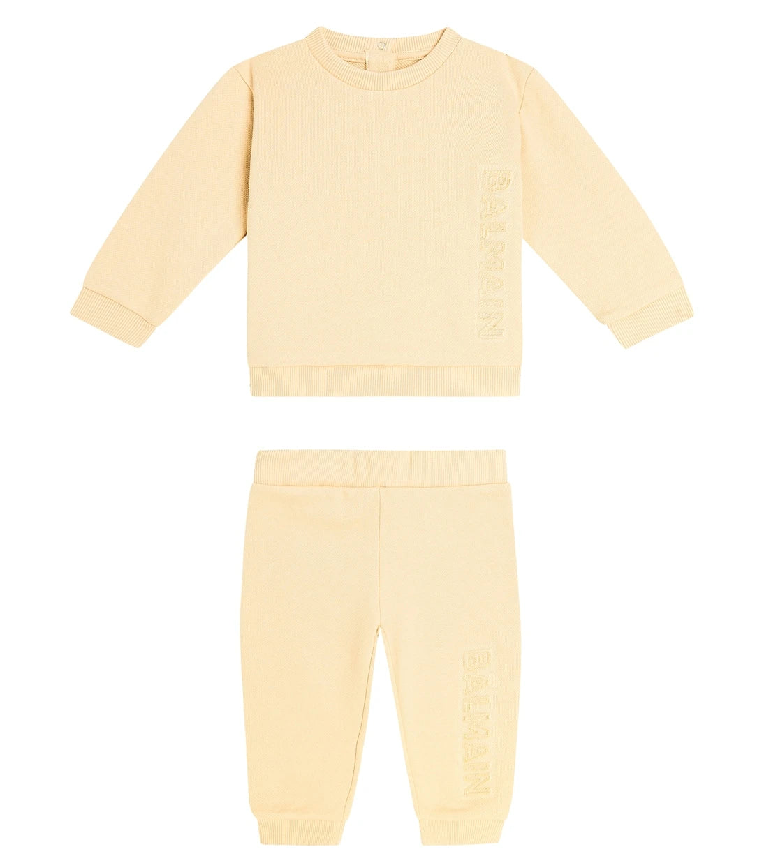 Balmain Kids - Baby cotton sweatshirt and sweatpants set