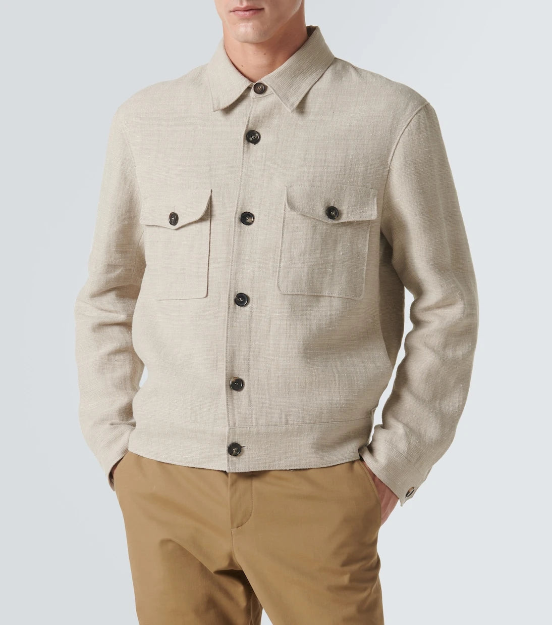 Loro Piana - Clem linen and silk canvas blouson