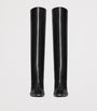 Saint Laurent Black Patent Leather Jill Knee-High Boots 75
