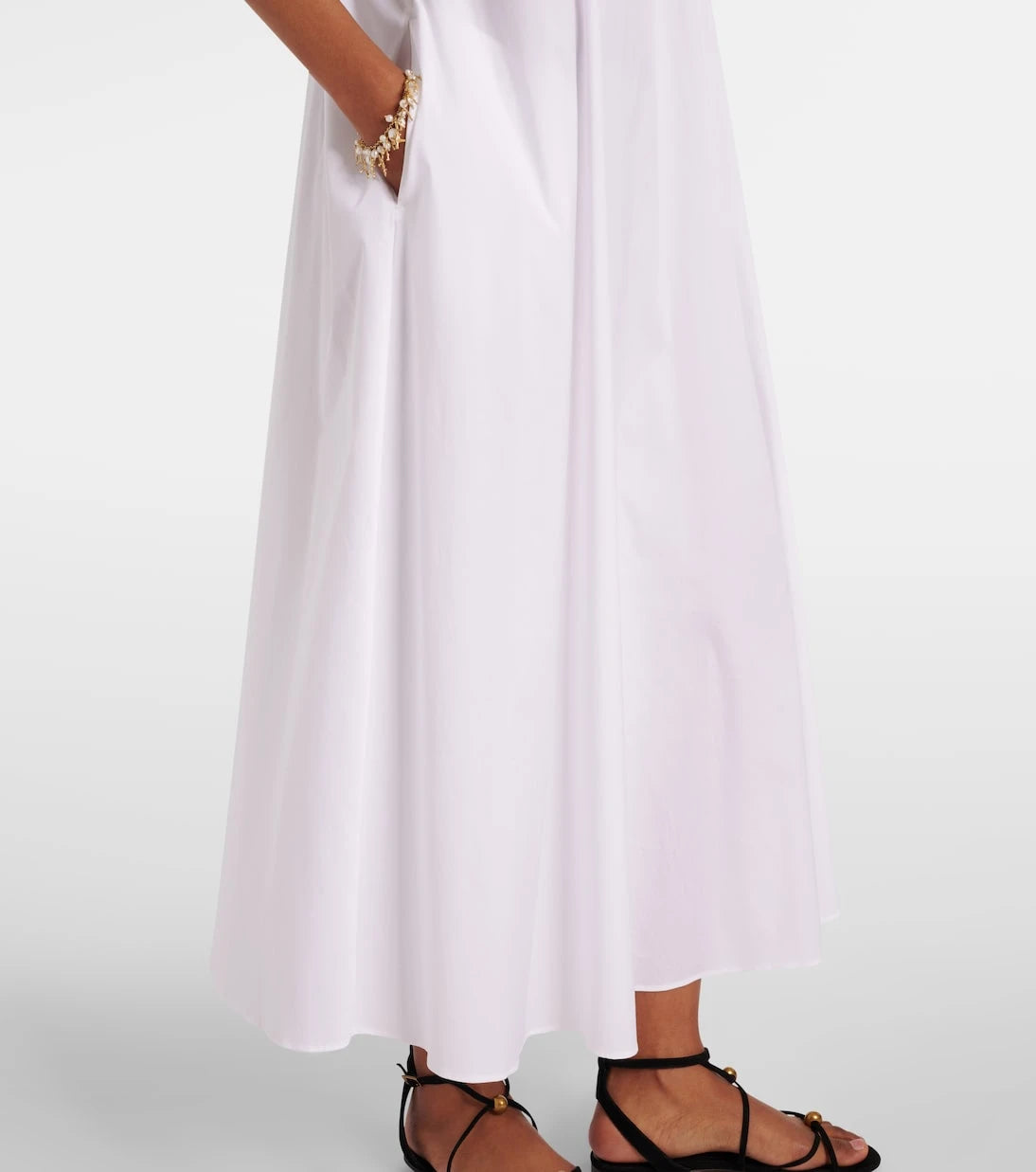 Max Mara - Romea cotton-blend poplin maxi dress