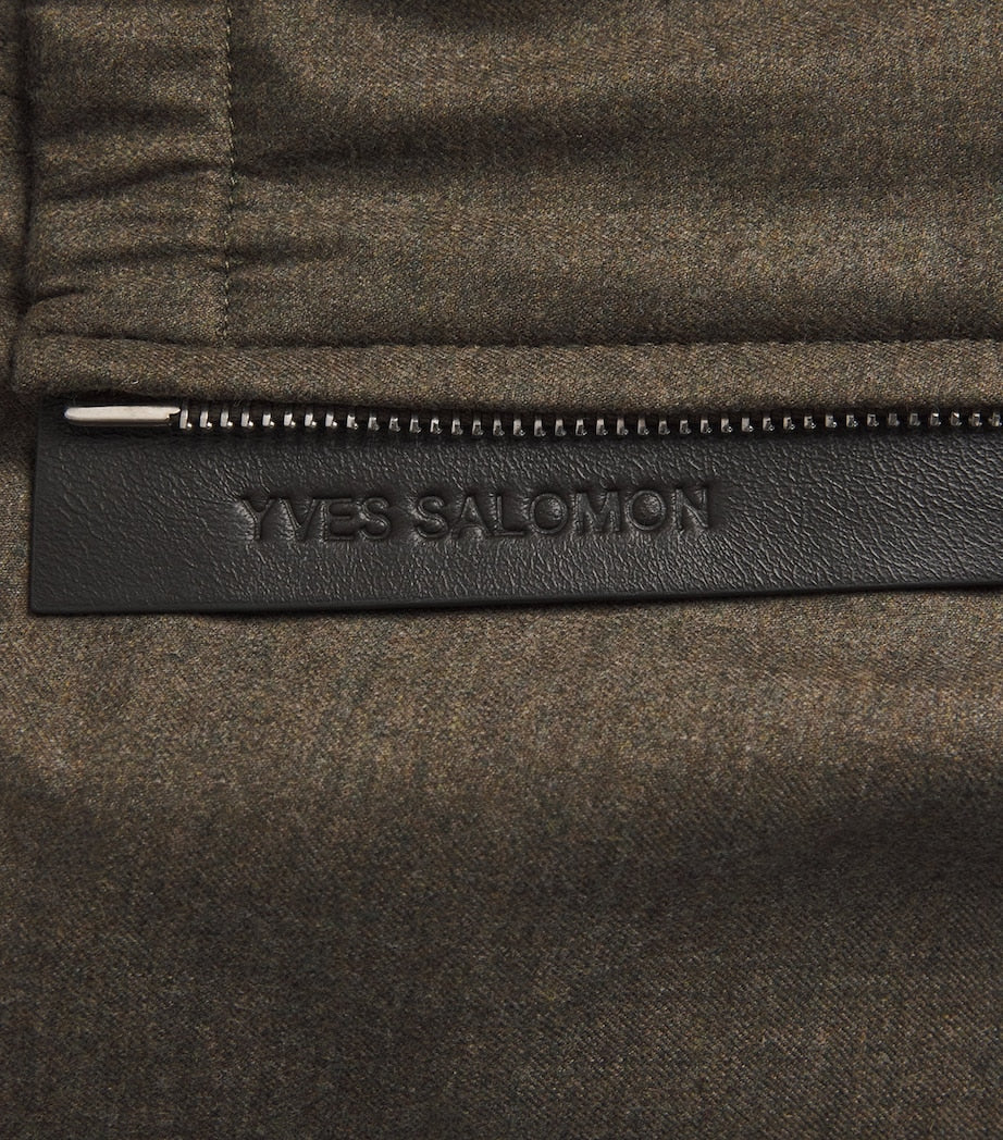 Yves Salomon Down Wool-Silk Storm System Mink-Trim Jacket