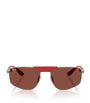 Ray-Ban Silver x Scuderia Ferrari RB3776M Irregular Sunglasses
