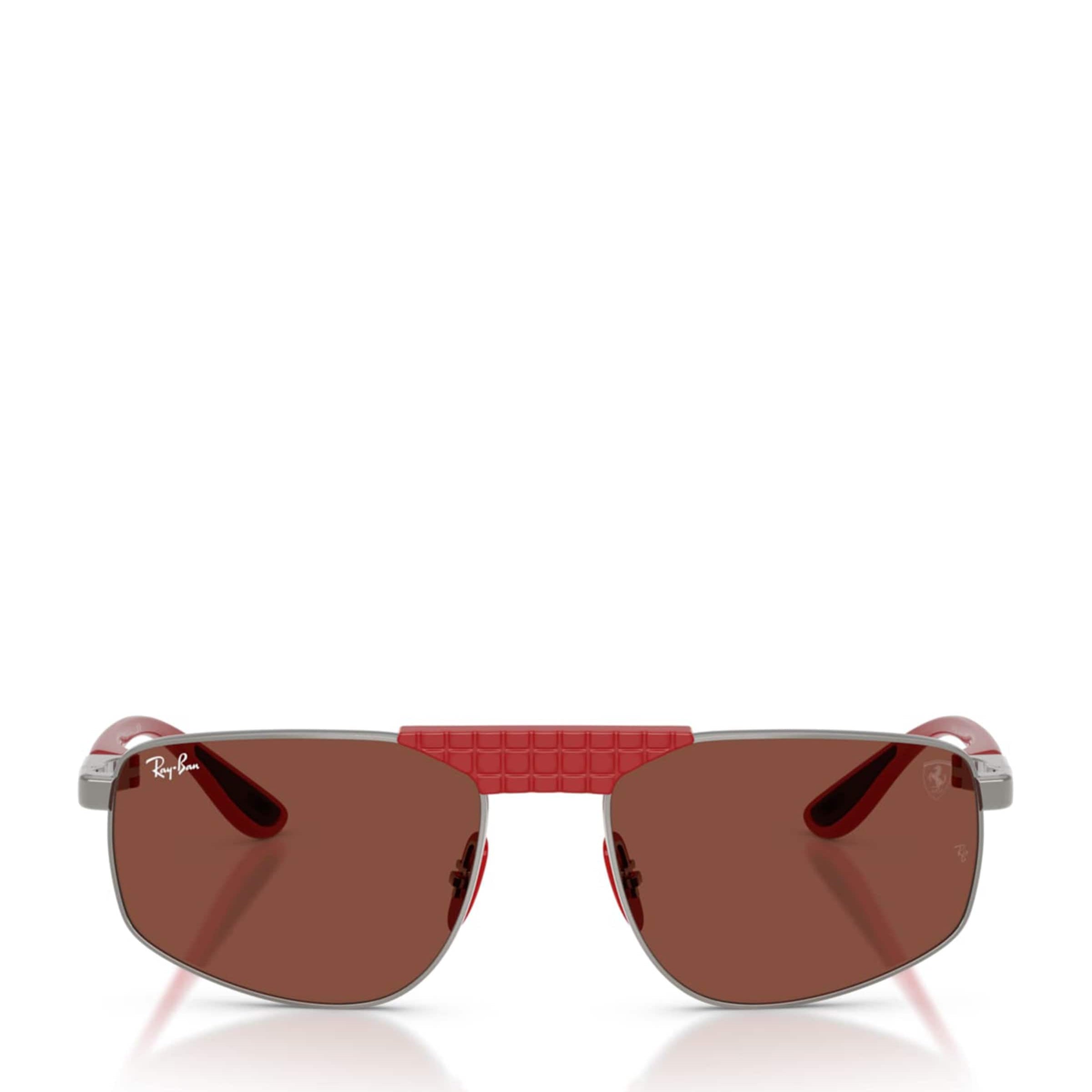Ray-Ban Silver x Scuderia Ferrari RB3776M Irregular Sunglasses