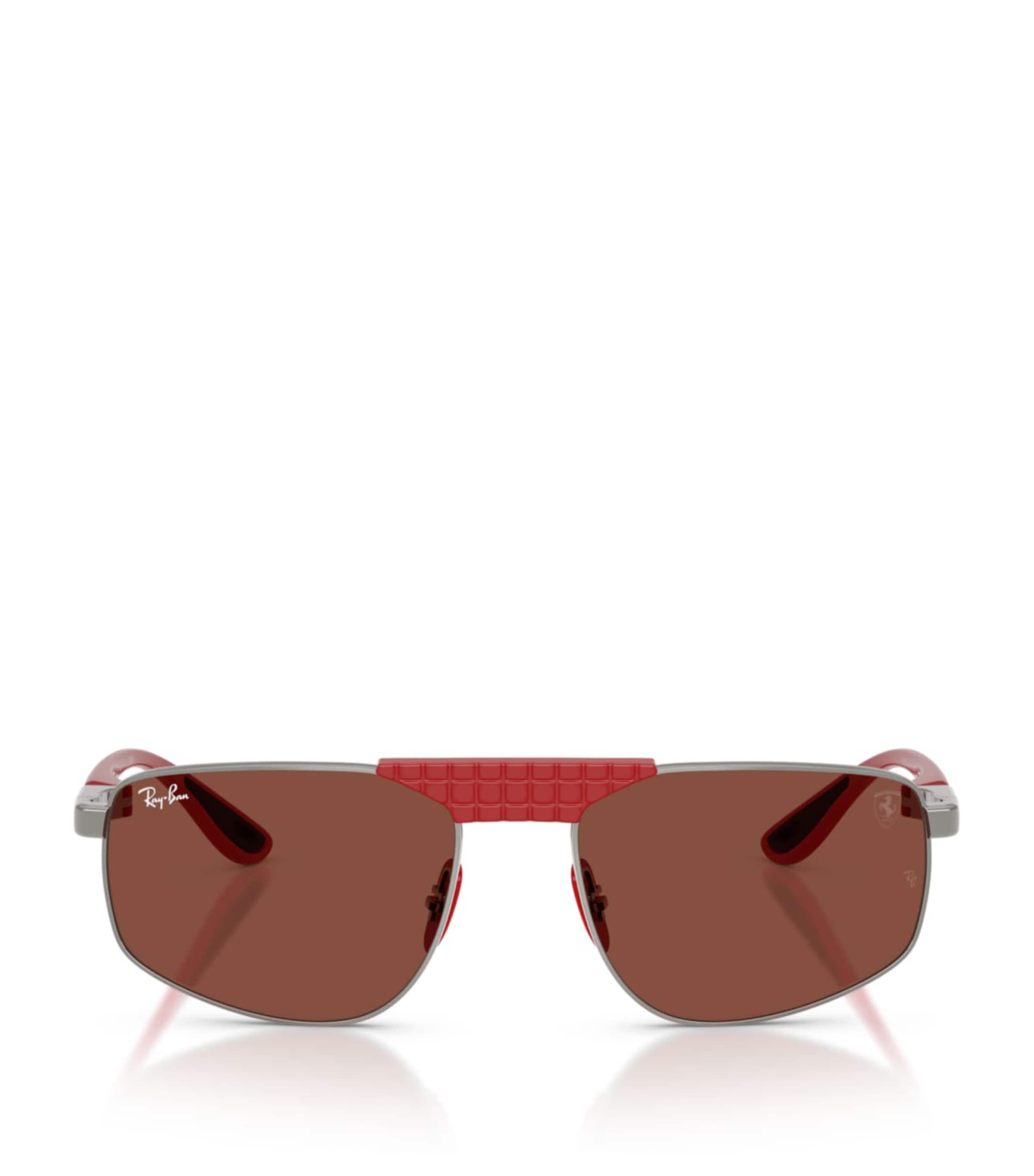 Ray-Ban Silver x Scuderia Ferrari RB3776M Irregular Sunglasses