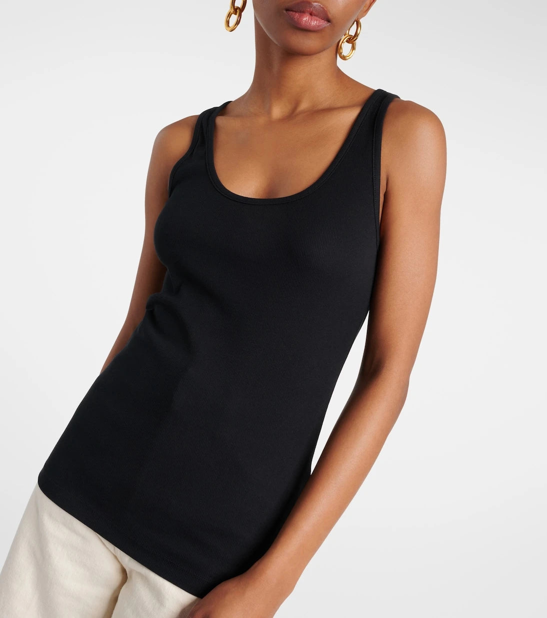 Toteme - Ribbed-knit cotton jersey tank top