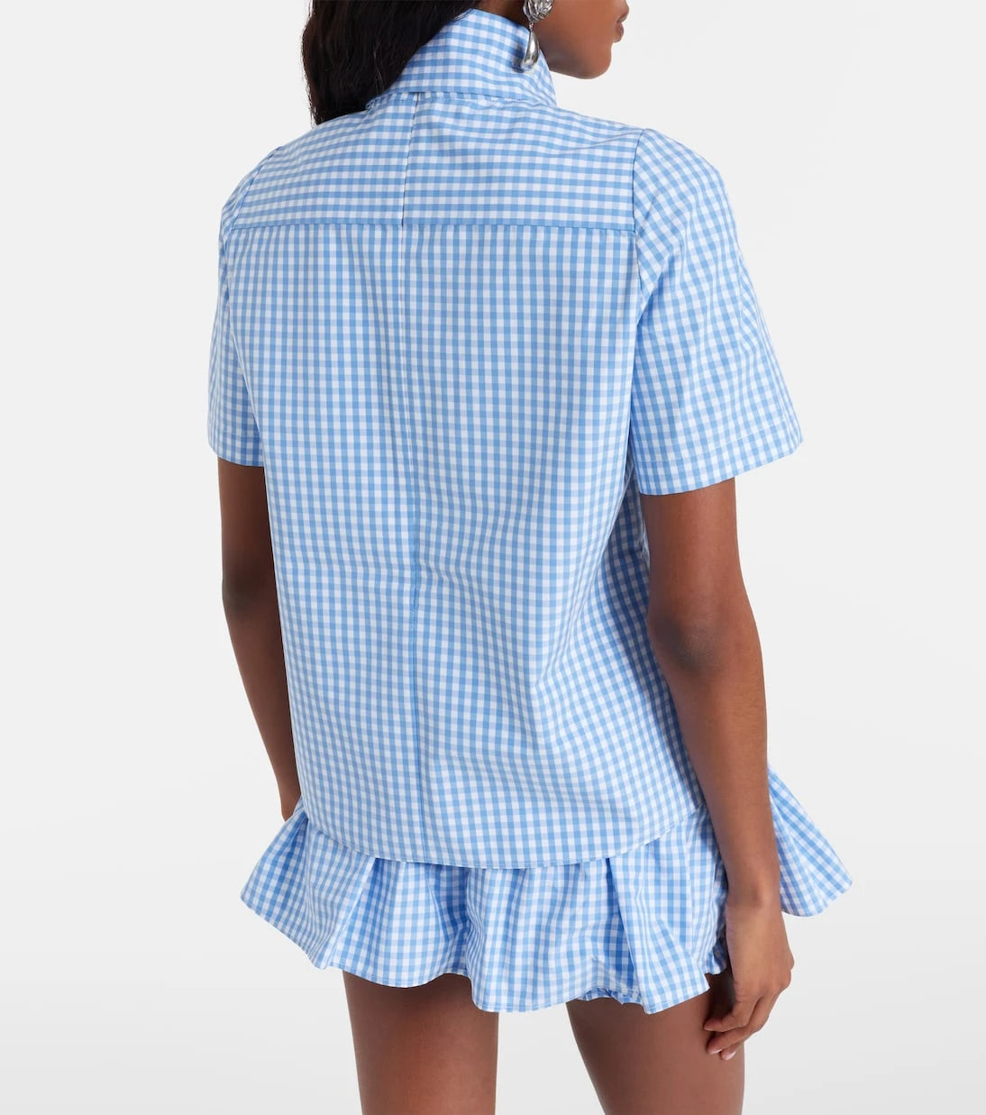 Shushu/Tong - Bow-detail gingham cotton top