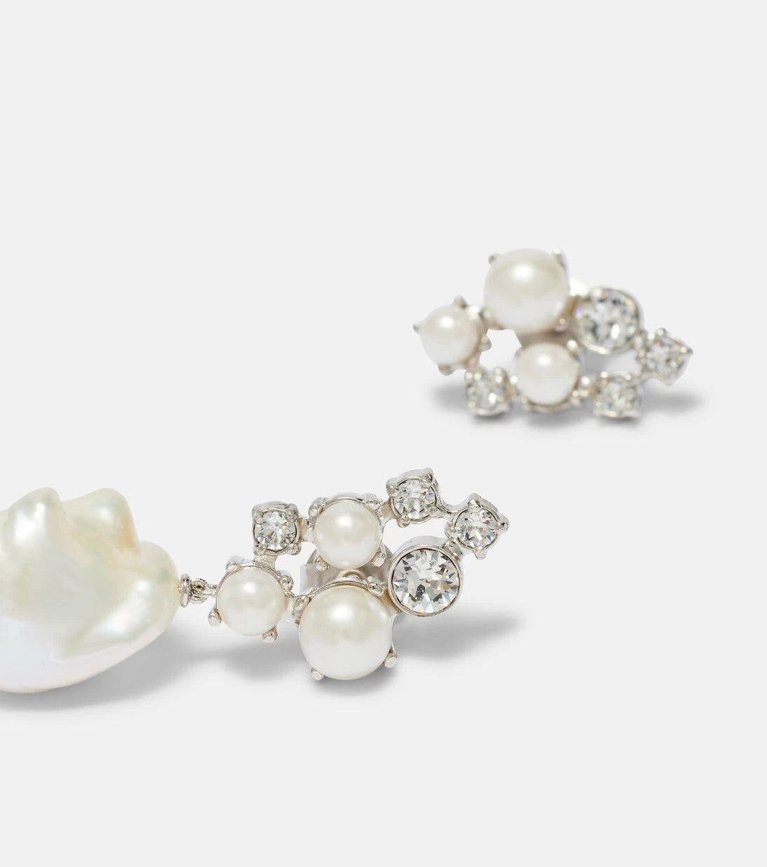 Givenchy - Crystal Pearl asymmetric earrings