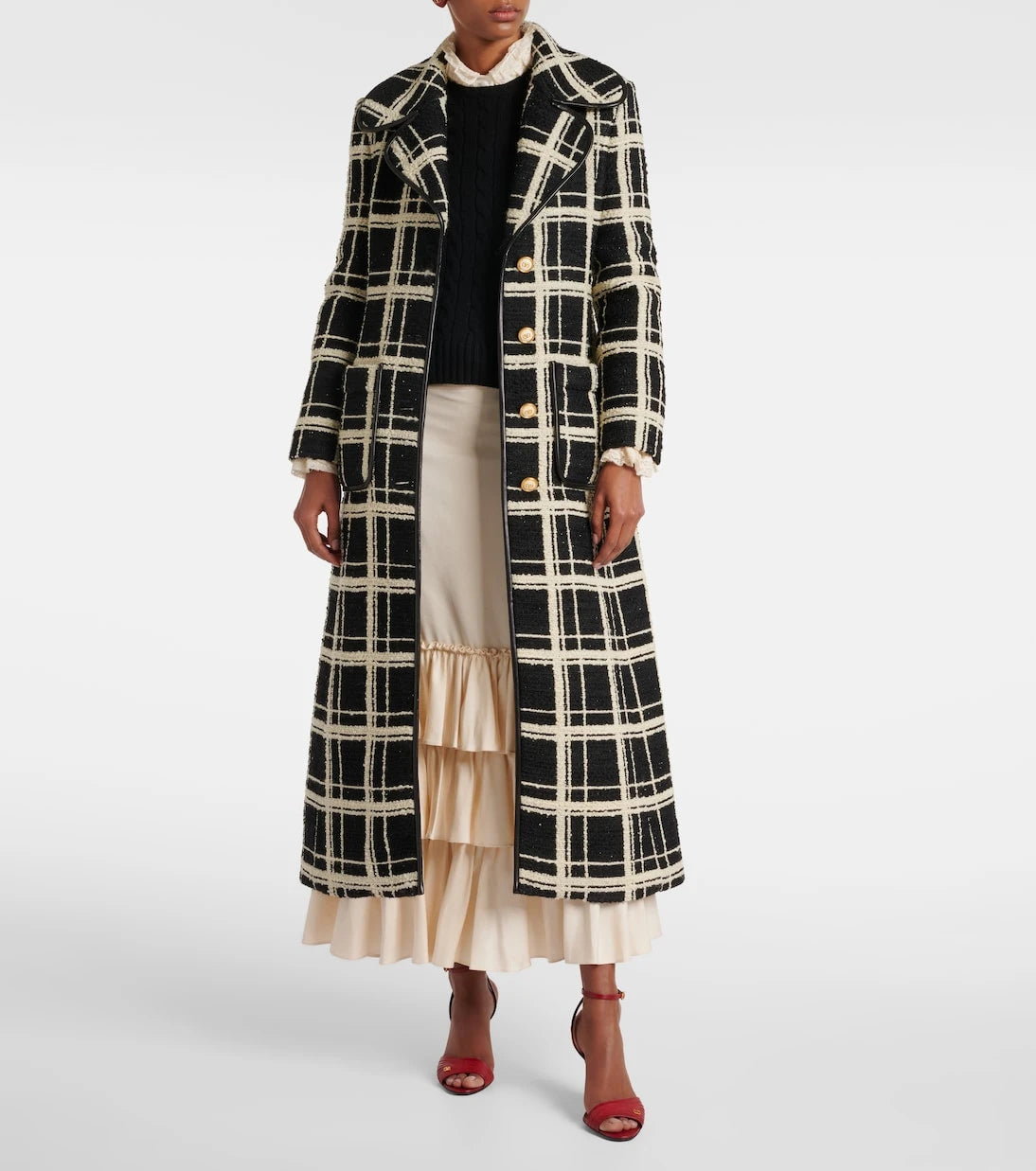 Valentino - Mossi wool-blend tweed coat