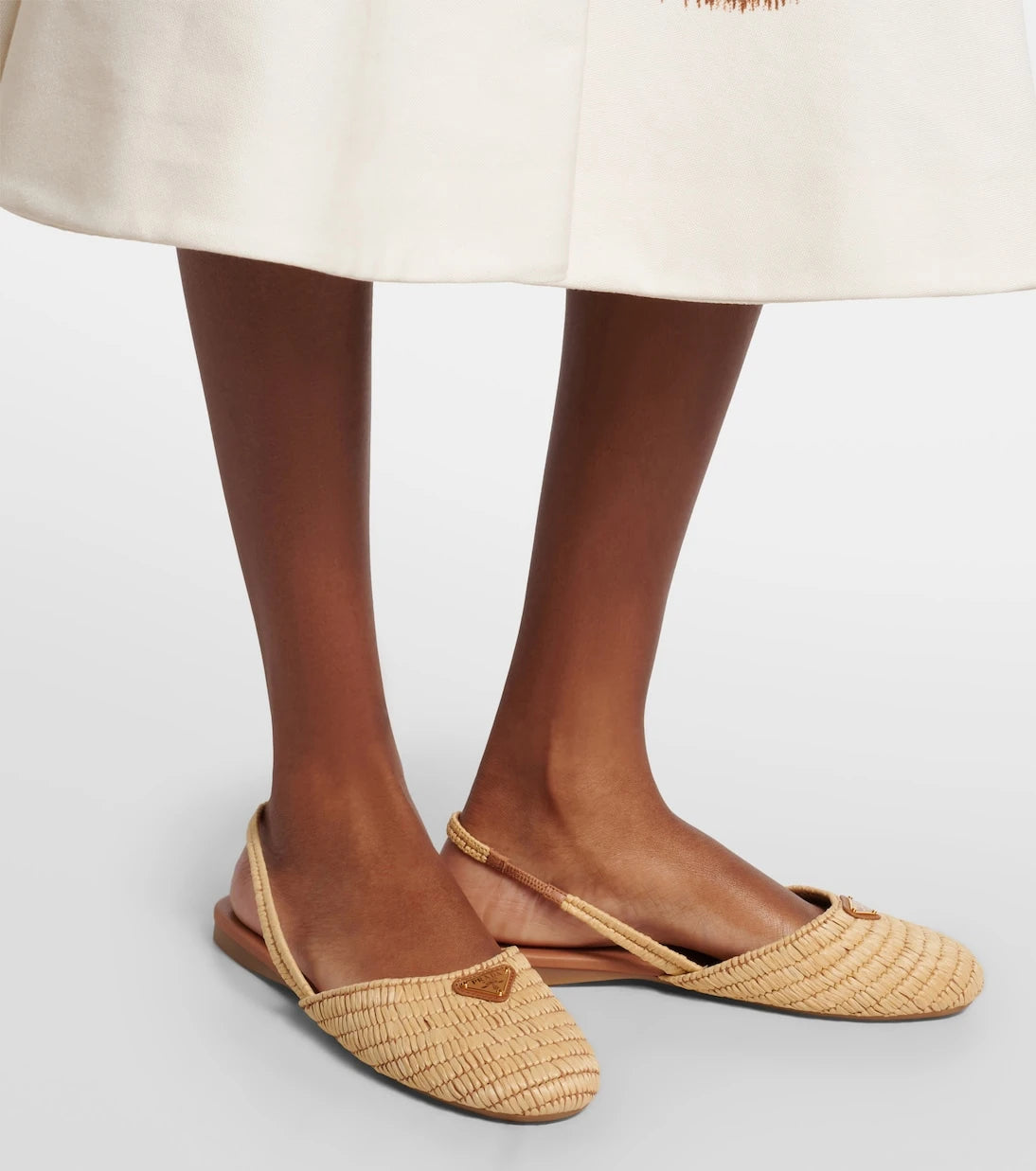 Prada - Crochet slingback flats