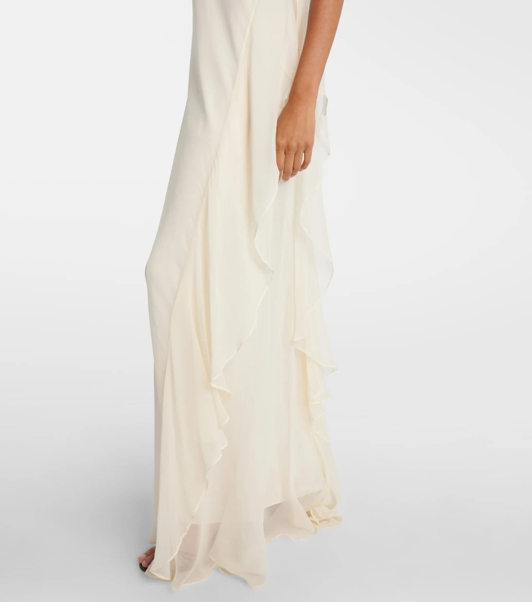 The Sei - One-shoulder ruffled silk gown
