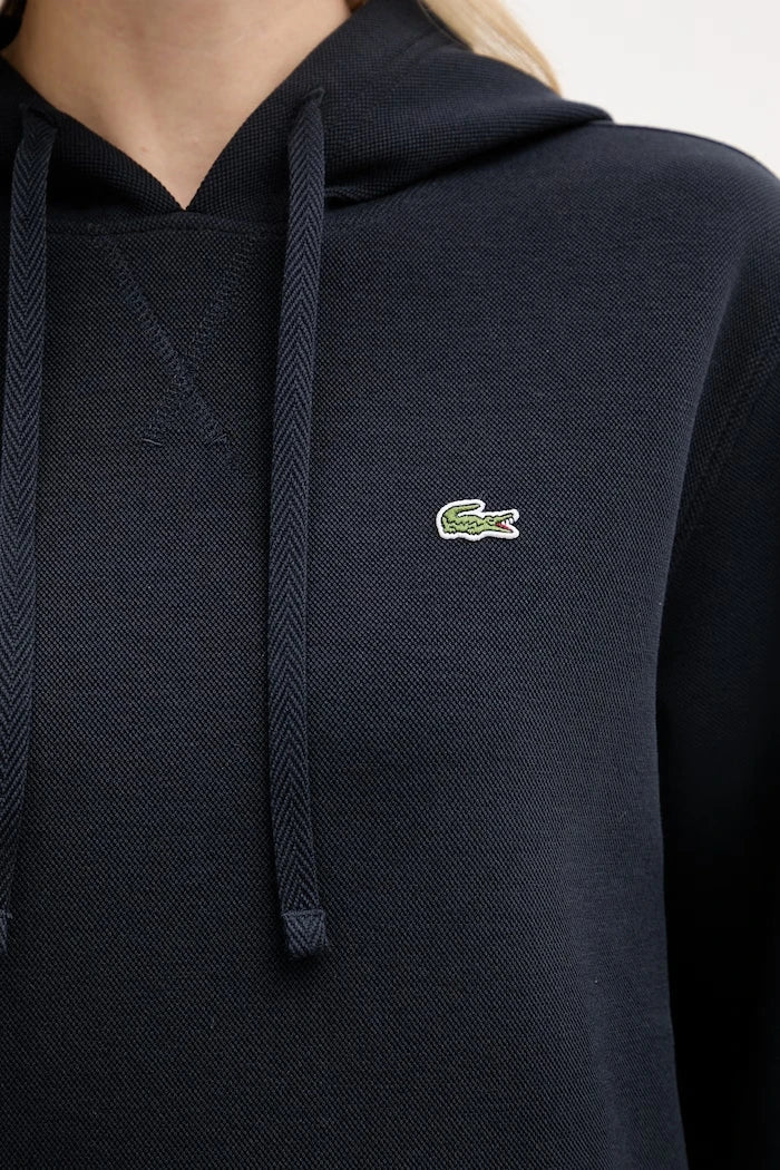 Lacoste суичър с качулка дамски с памук