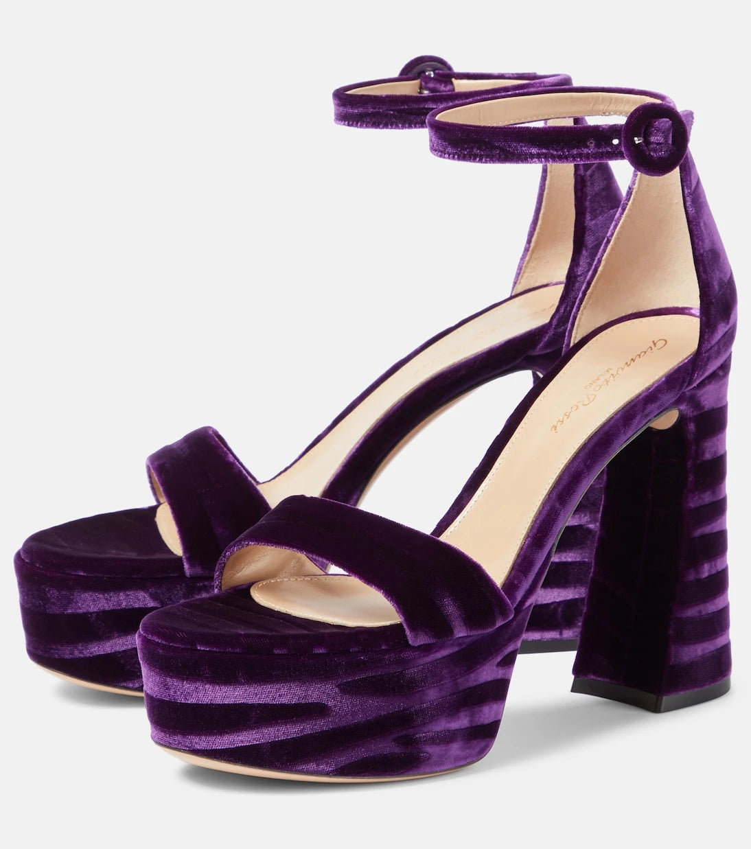 Gianvito Rossi - Holly velvet platform sandals