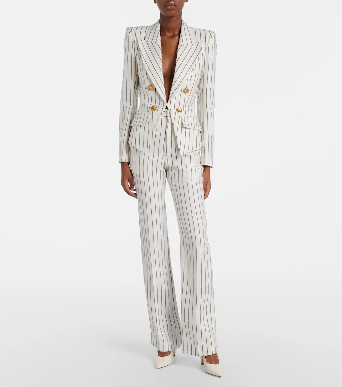 Balmain - Pinstripe double-breasted blazer