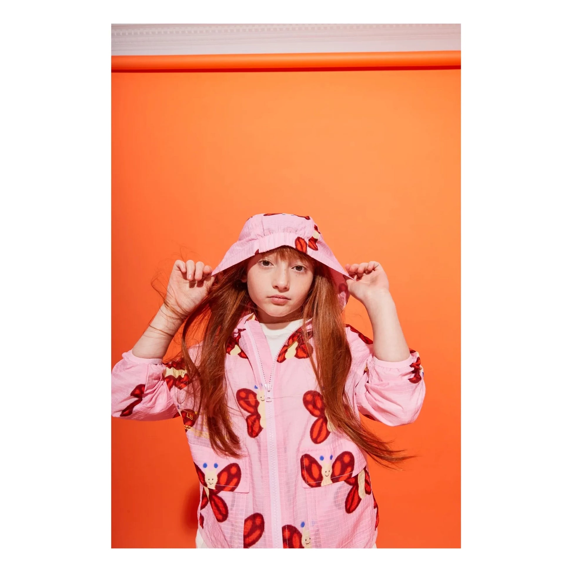 Wynken - Butterflies Waterproof Jacket | Pink