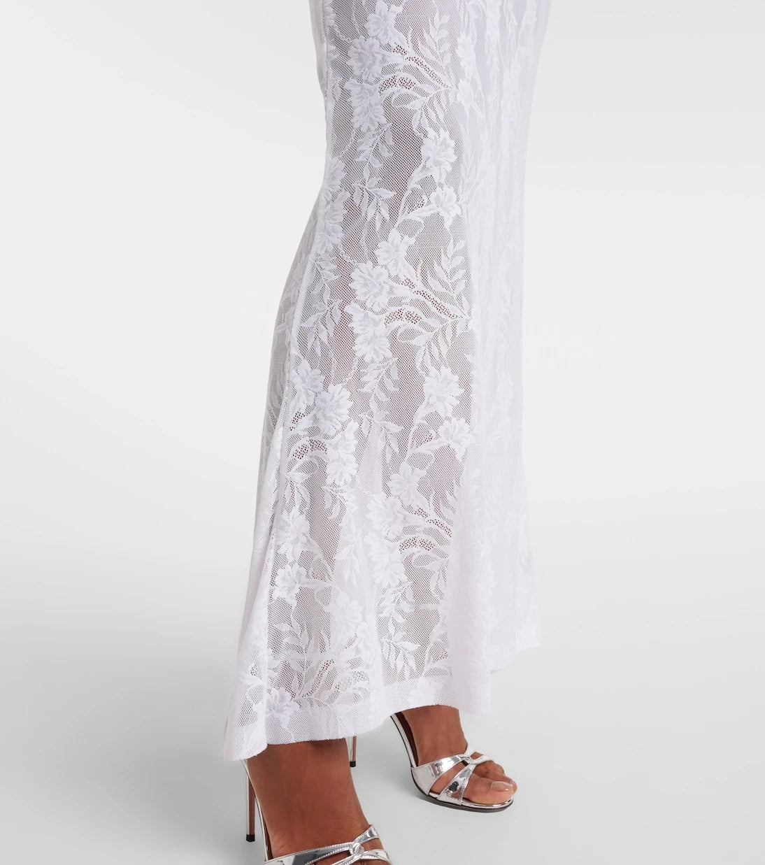 Norma Kamali - Obie semi-sheer lace gown