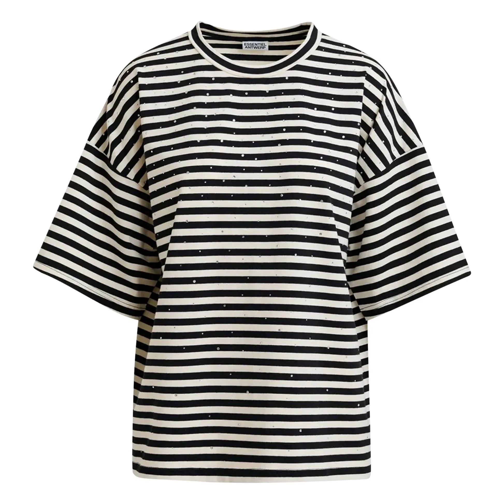 Essentiel Antwerp - Joste Strass Stripes T-shirt | White