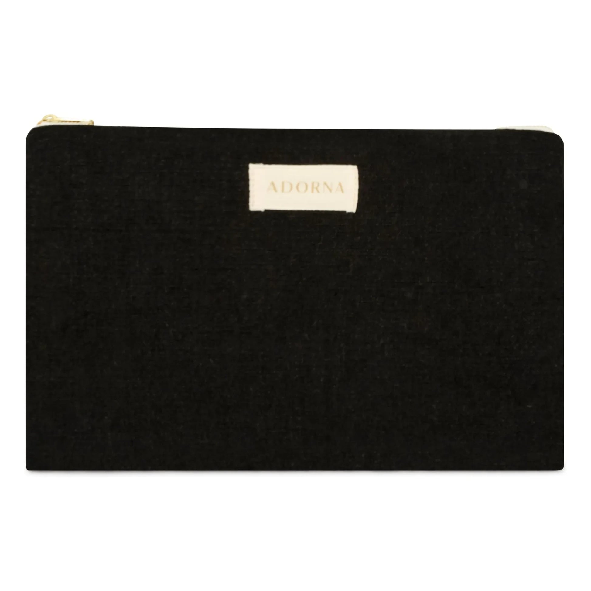 Adorna - Linen clutch bag | Black