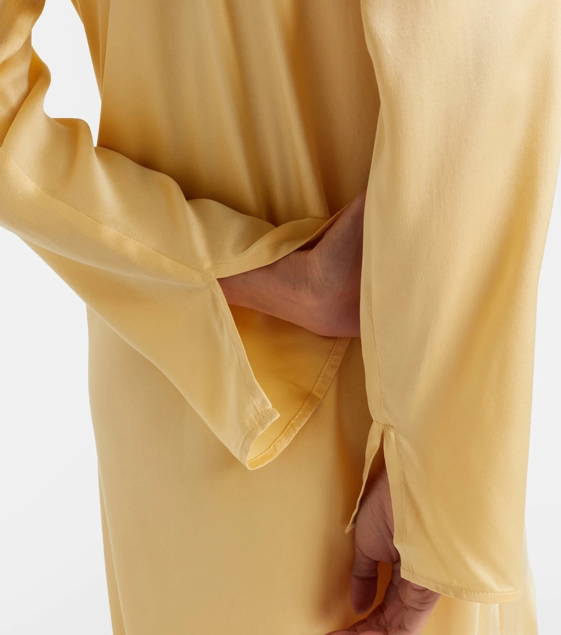 Asceno - Salina silk charmeuse midi dress