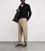 Polo Ralph Lauren Black Wool-Cashmere Quarter-Zip Sweater