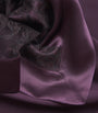 Carine Gilson Purple Silk Lace-Detail Long Robe