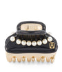 Alexandre de Paris Gold-Plated Pearl-Embellished Claw Hair Clip