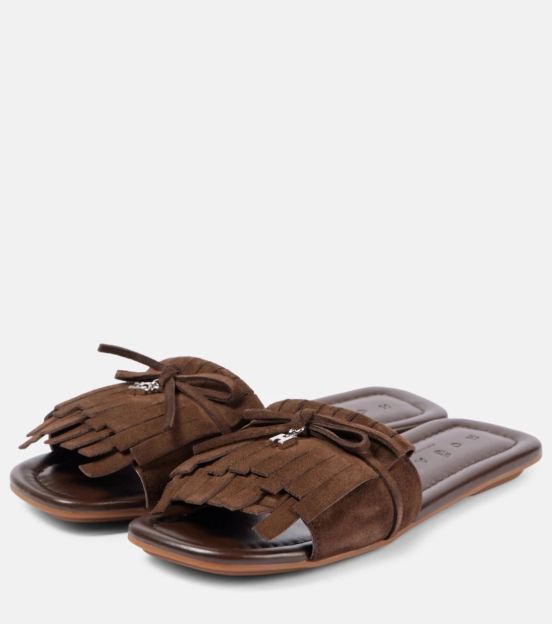 Hogan - H685 fringed suede slides