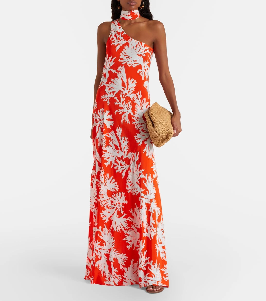 Alexandra Miro - Odetta scarf-detail one-shoulder gown