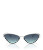 Tiffany & Co. Silver Metal Cat Eye Sunglasses