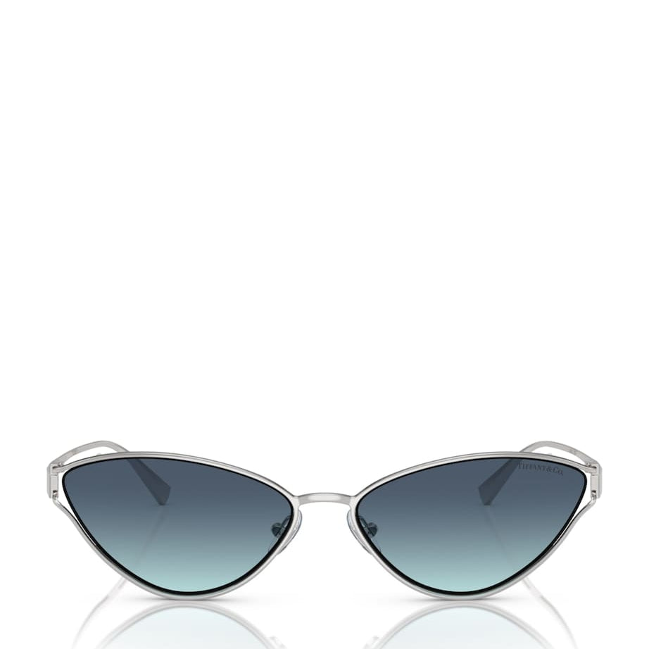 Tiffany & Co. Silver Metal Cat Eye Sunglasses