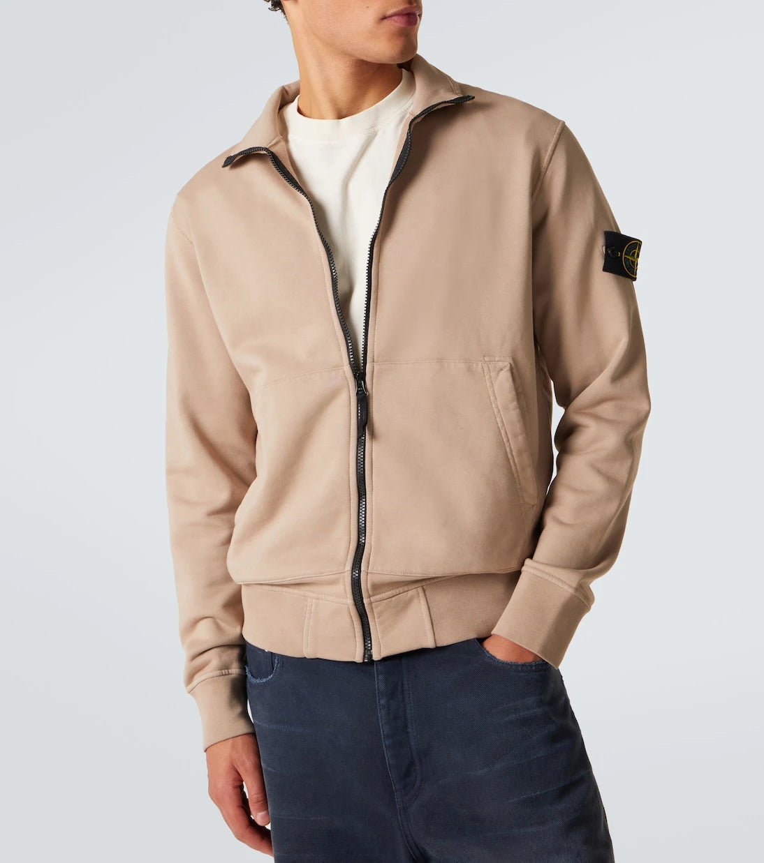 Stone Island - Compass pamuklu fermuarlı sweatshirt