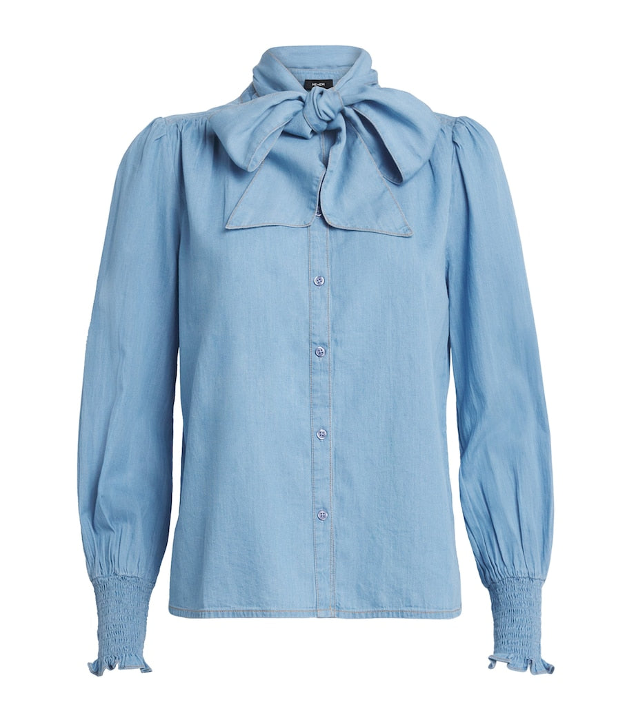 Blue Cotton Chambray Blouse
