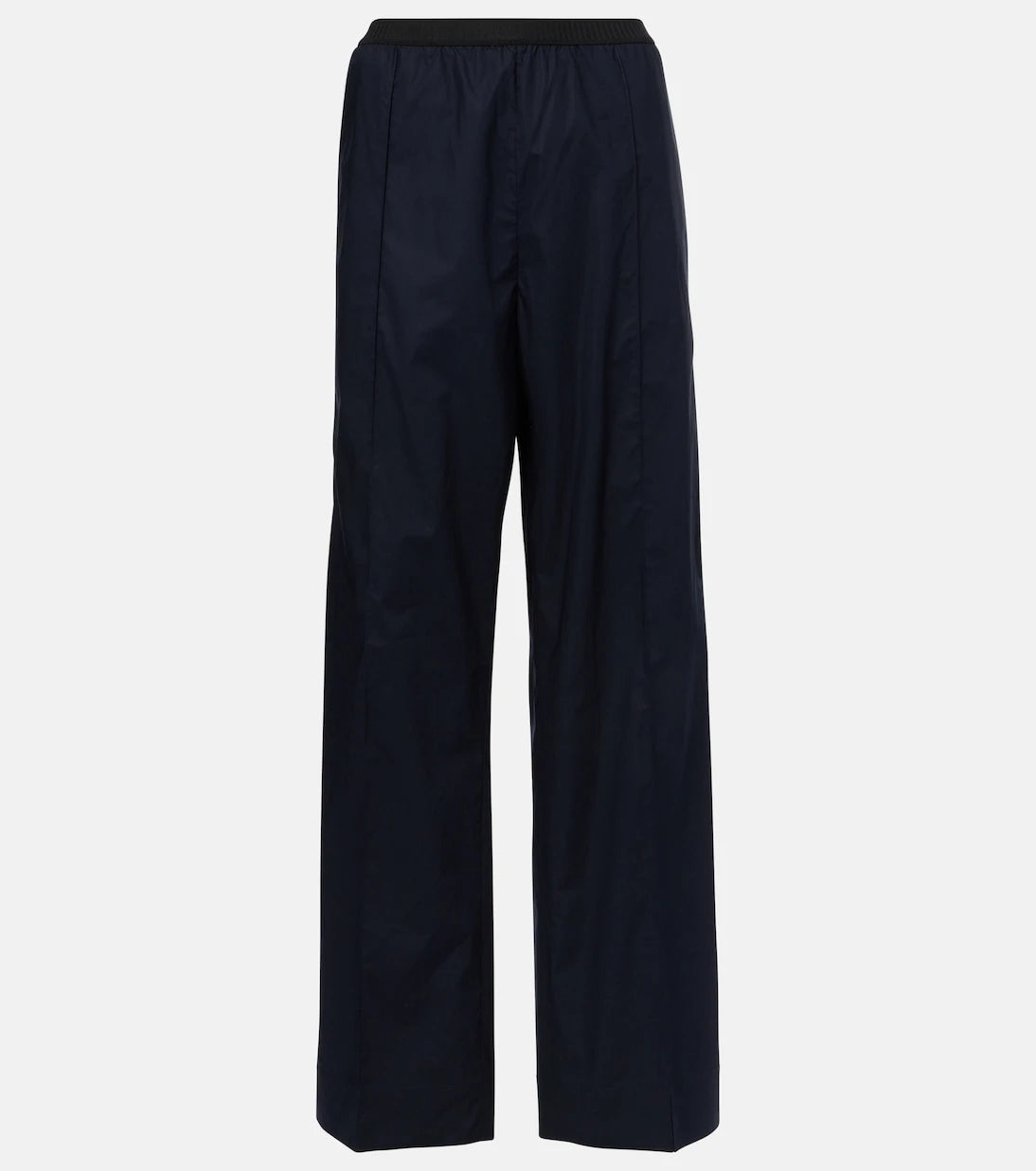 Plan C - High-rise cotton straight pants
