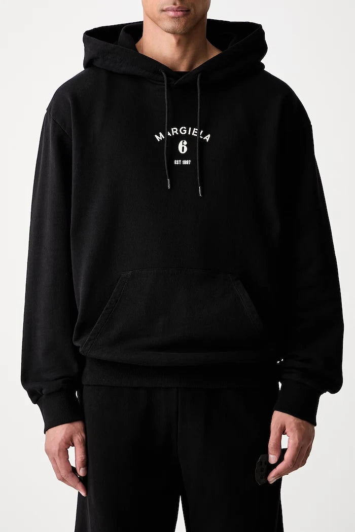 MM6 Maison Margiela erkek pamuklu kapüşonlu sweatshirt