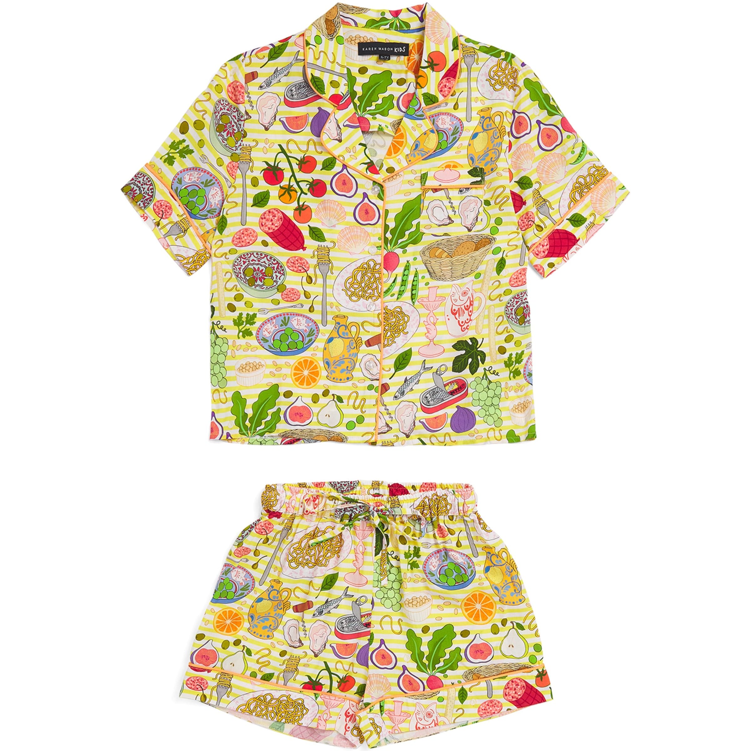 KAREN MABON KIDS Antipasti Print Short Pyjama Set (2-13 Years)
