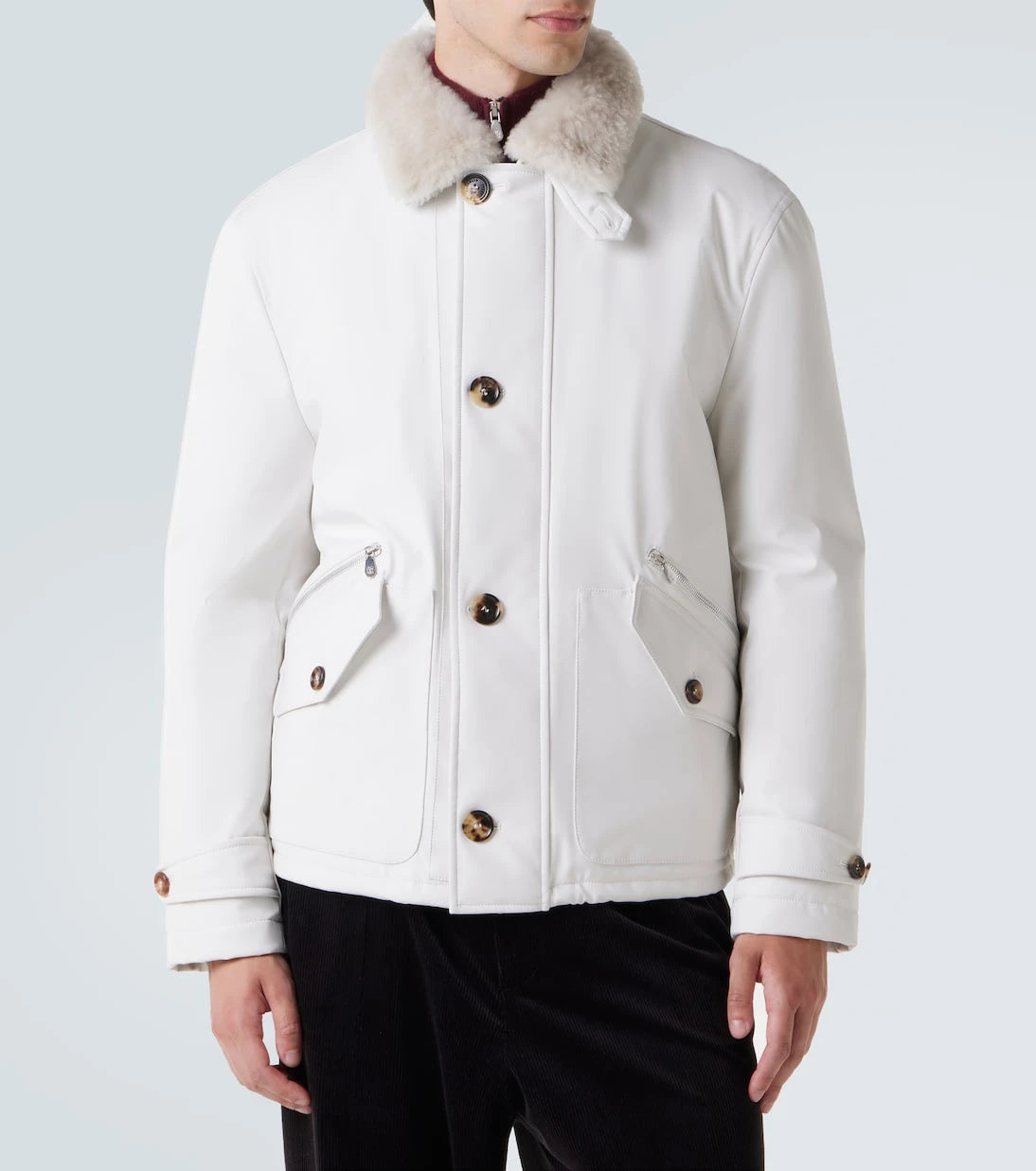 Brunello Cucinelli - Shearling-lined jacket