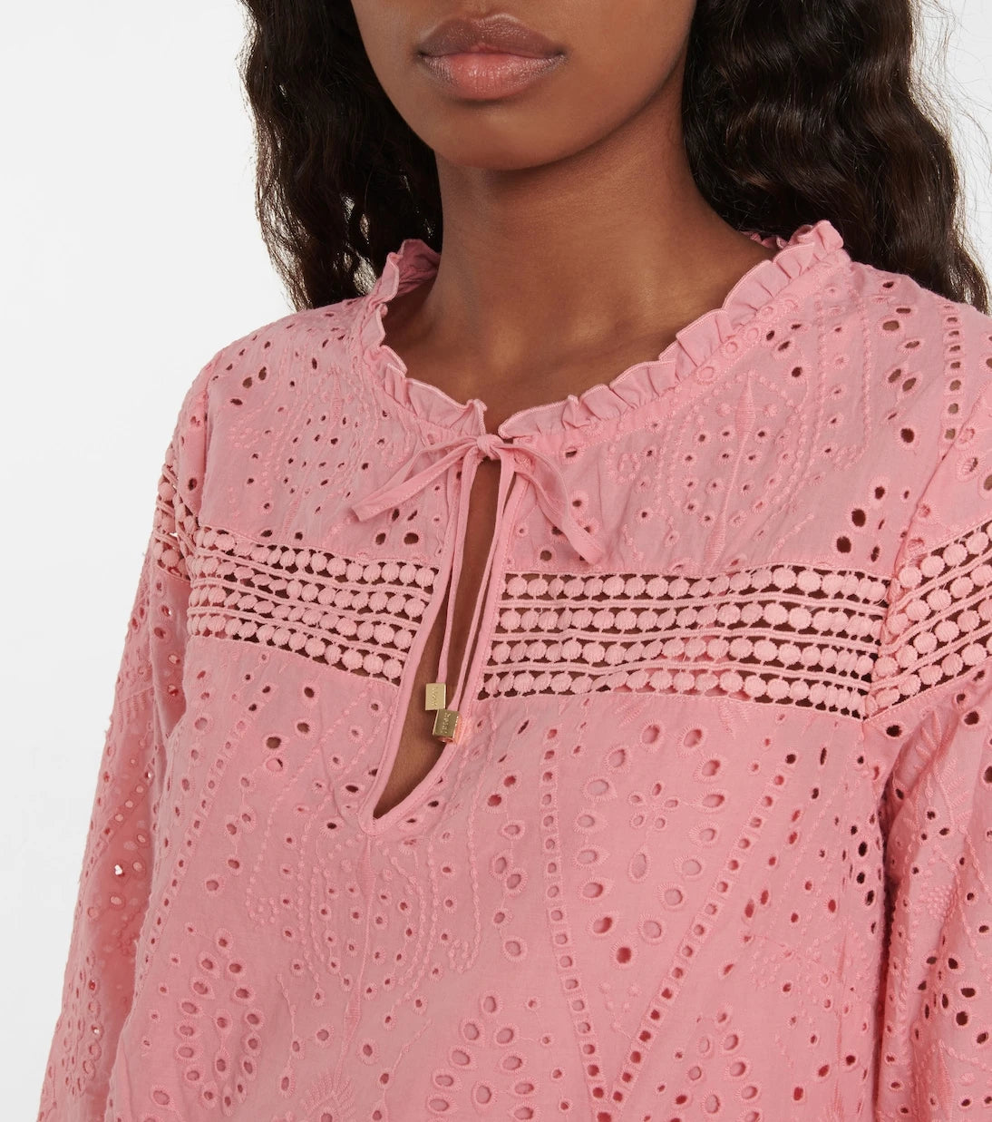 Heidi Klein - Broderie anglaise cotton minidress