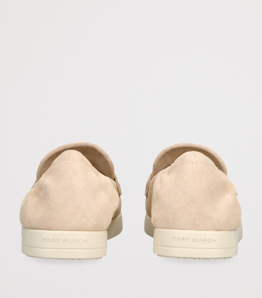 Tory Burch Beige Suede Ballet Sport Loafers