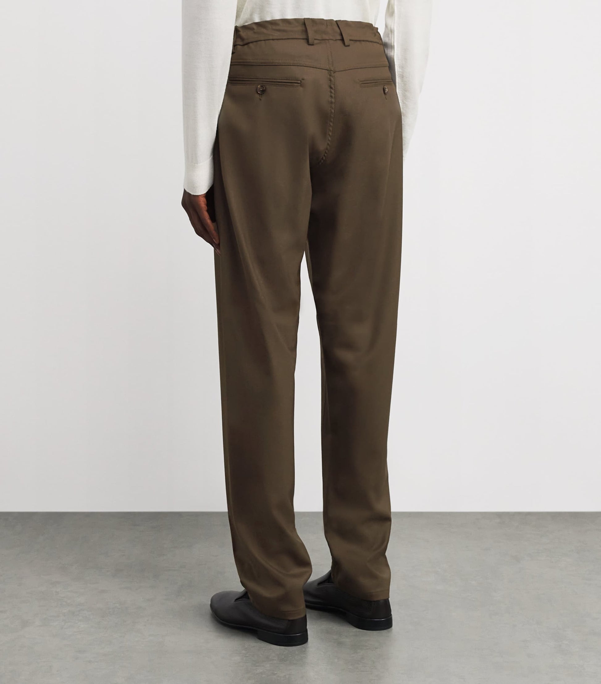 Stretch-Wool Drawstring Trousers