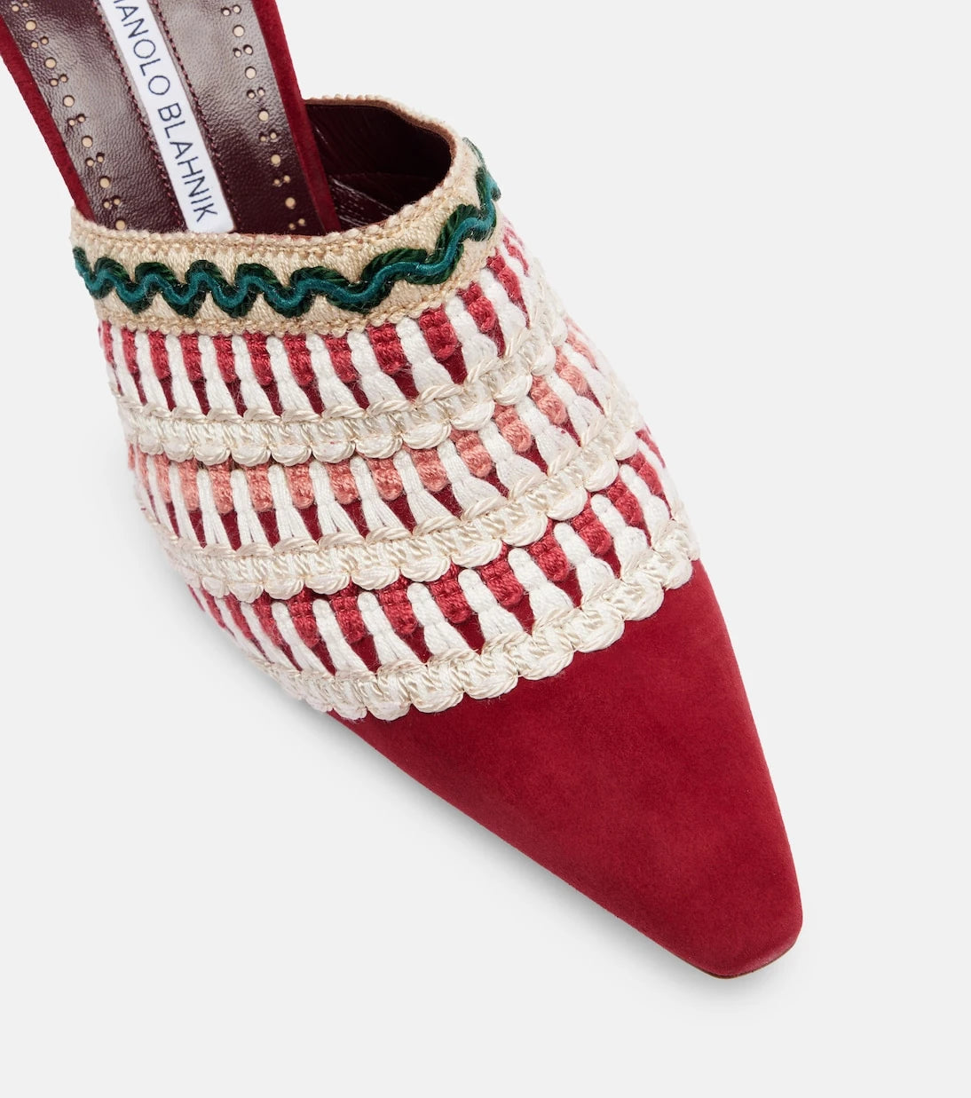 Manolo Blahnik - Alo 70 embroidered suede mules