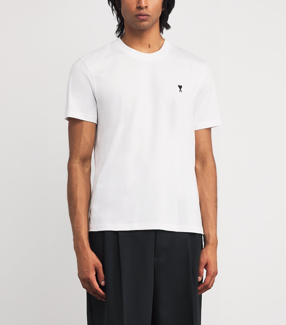 Cotton Embroidered Ami De Coeur T-Shirt