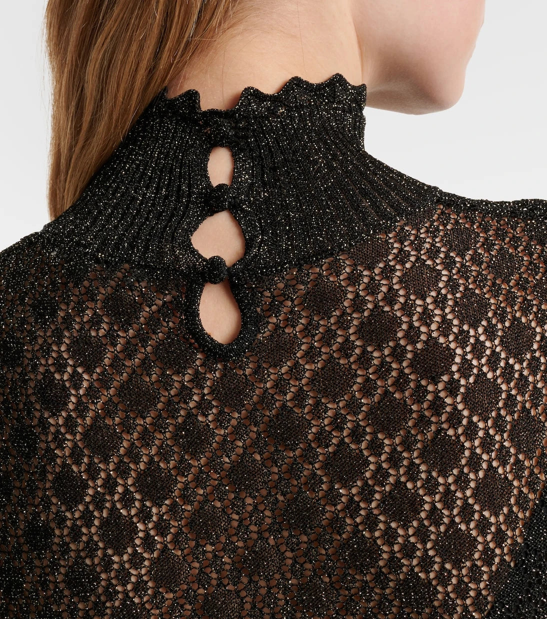 Chloé - Ruffled lamé minidress