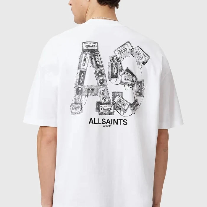 Памучна тениска AllSaints MIXTAPE