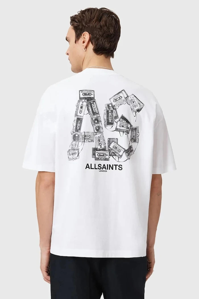 Памучна тениска AllSaints MIXTAPE